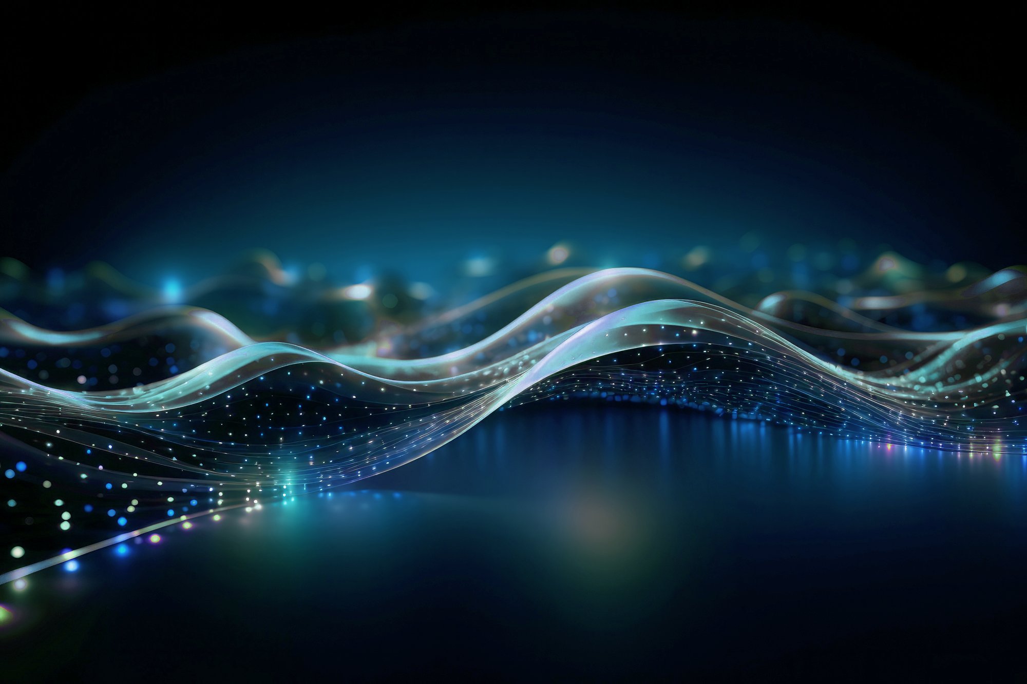 Futuristic data transfer abstract